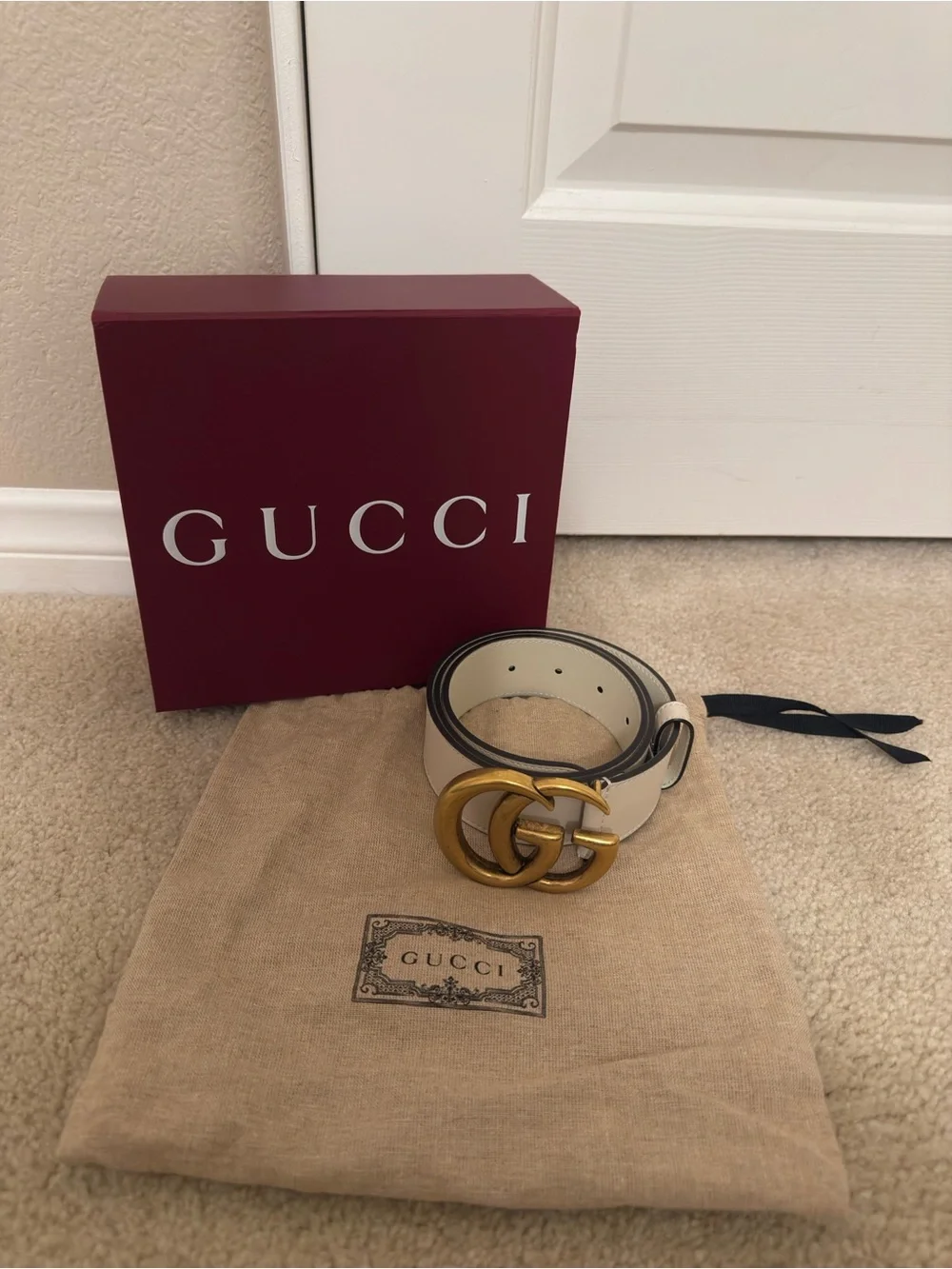 Gucci GG Marmont Wide Belt Size 80